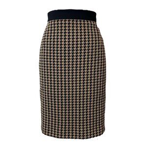 AKRIS Houndstooth Herringbone Straight Pencil Skirt \\ 14